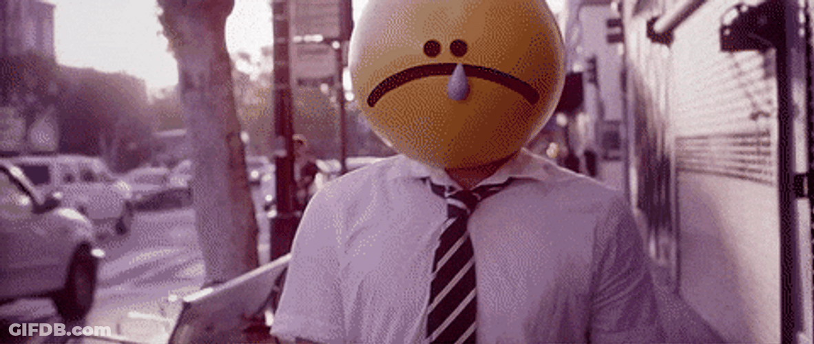 Nerd Emoji Meme Sad Guy Walking GIF