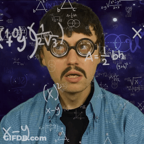 Nerd Guy Calculating Numbers GIF