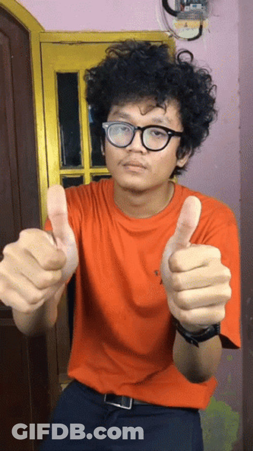 Nerd Guy Thumb Up GIF
