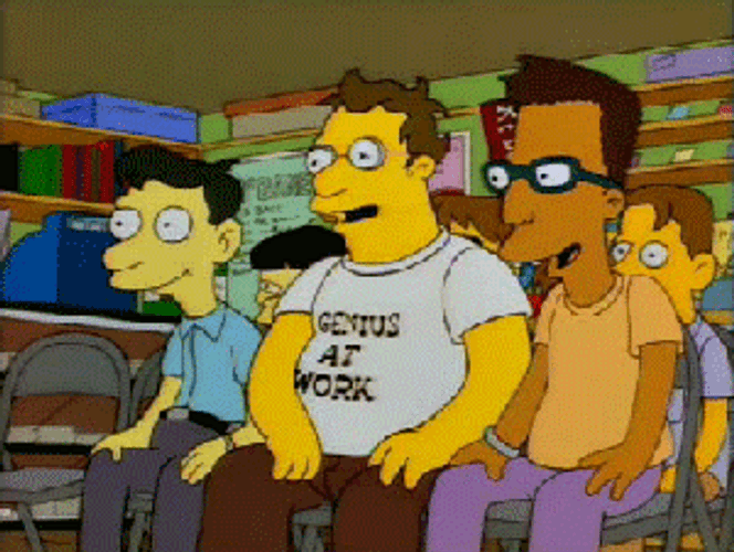 Nerd Mein Bratwurst Laughing The Simpsons GIF