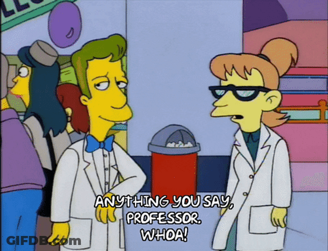 Nerd Professor Frink Assisted The Simpsons GIF