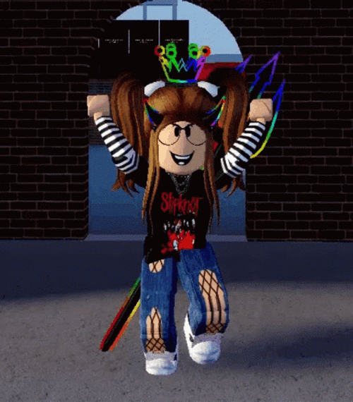 Nerd Roblox Girl Celebratory Dance GIF