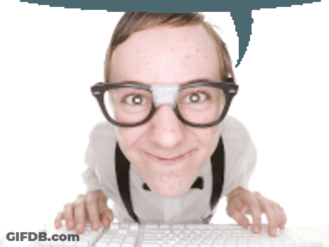 Nerd Speech Bubble Sticker GIF