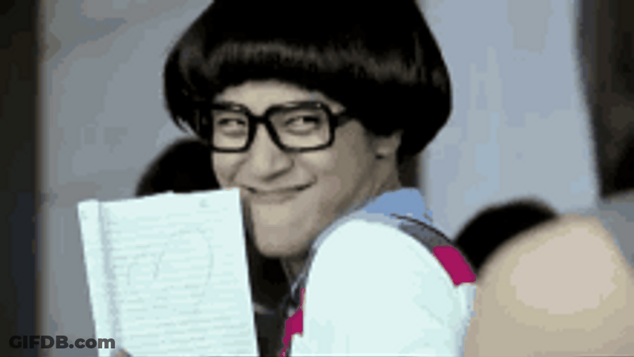 Nerd Student Shy Smile Classroom Crush GIF