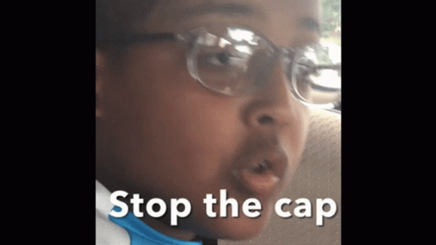 Nerdy Boy Saying Stop The Cap GIF