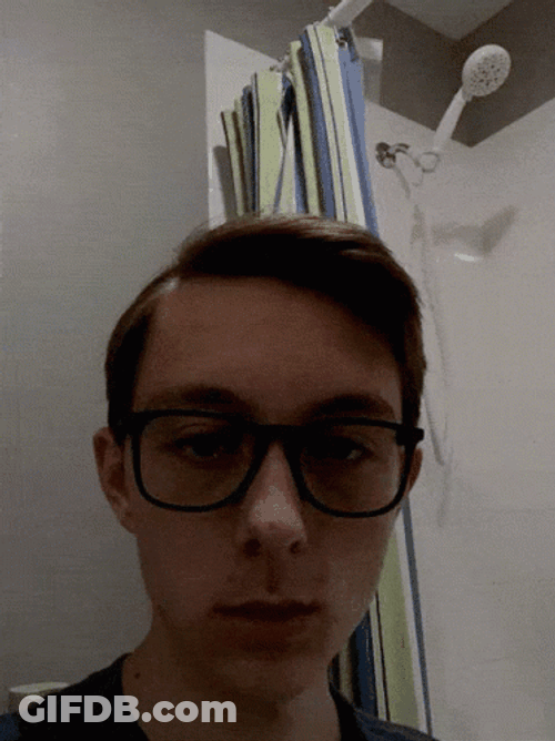 Nerdy Guy Flashing Nose Pimple Popping GIF