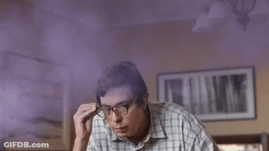 Nerdy Guy Head Explode GIF