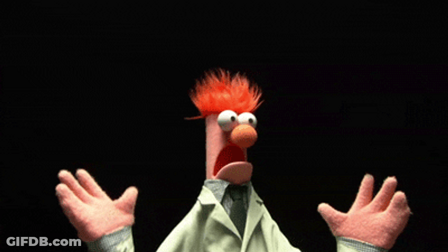 Nervous Beaker Muppet GIF