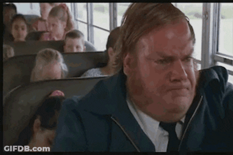 Nervous Chris Farley Driving GIF