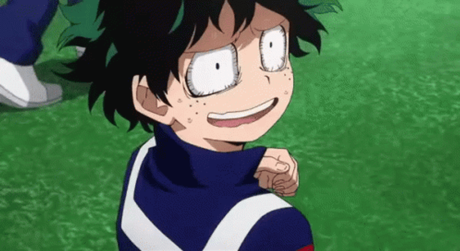 Nervous Deku Midoriya GIF