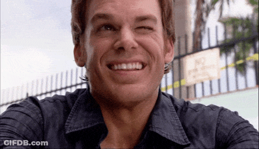 Nervous Dexter Morgan GIF