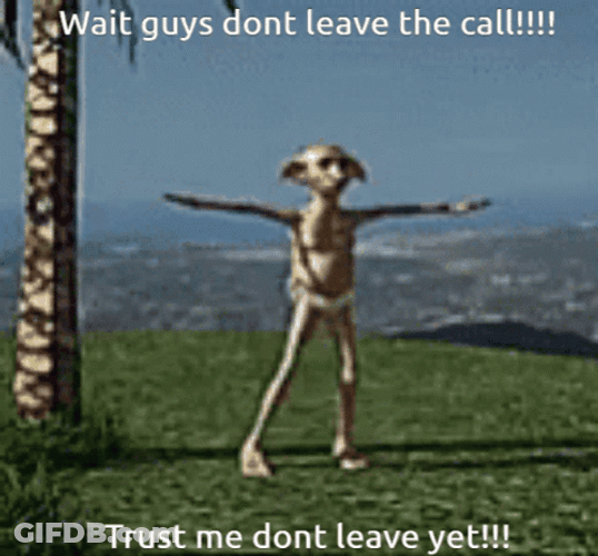 Nervous Dobby Don't Leave Yet GIF