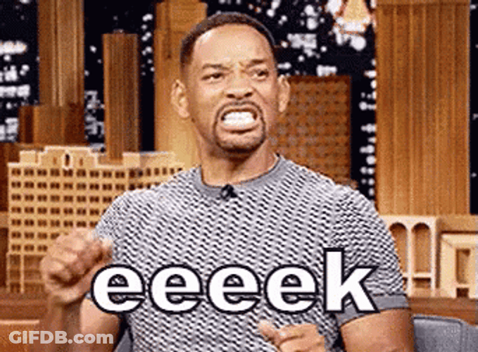 Nervous Eek Will Smith GIF