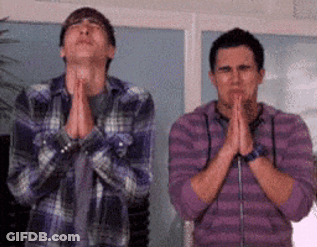 Nervous Friends Praying Desperately Meme GIF