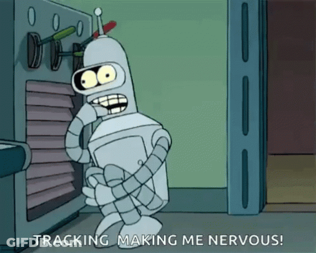 Nervous Futurama Bender Nail Biter GIF