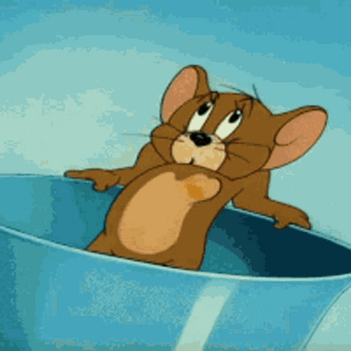 Nervous Jerry Animated Heart Beating Out Of Chest GIF