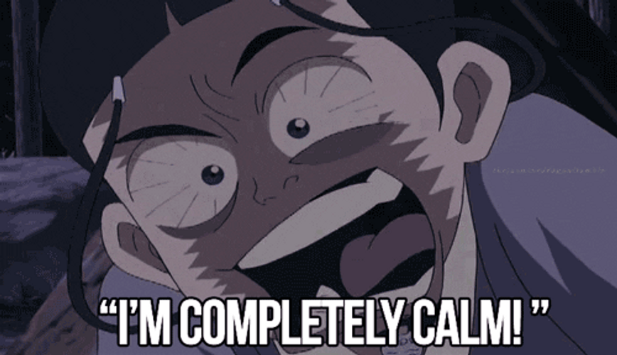 Nervous Katara I'm Completely Calm GIF
