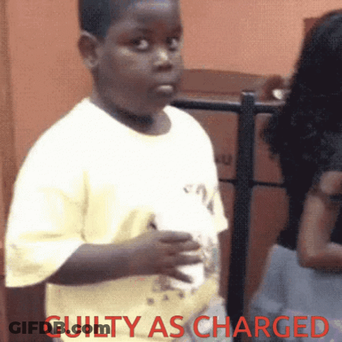 Nervous Kid Guilty As Charged Stare GIF