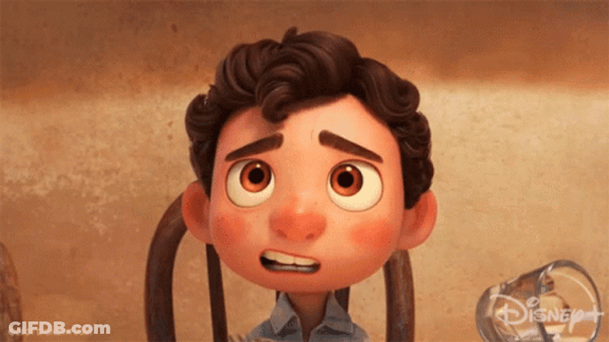 Nervous Luca Paguro Laugh GIF