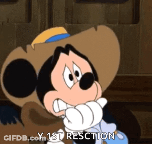 Nervous Mickey Mouse Nail Biter GIF
