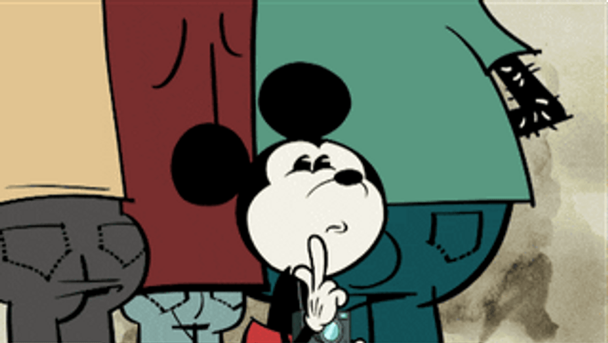 Nervous Mickey Mouse GIF