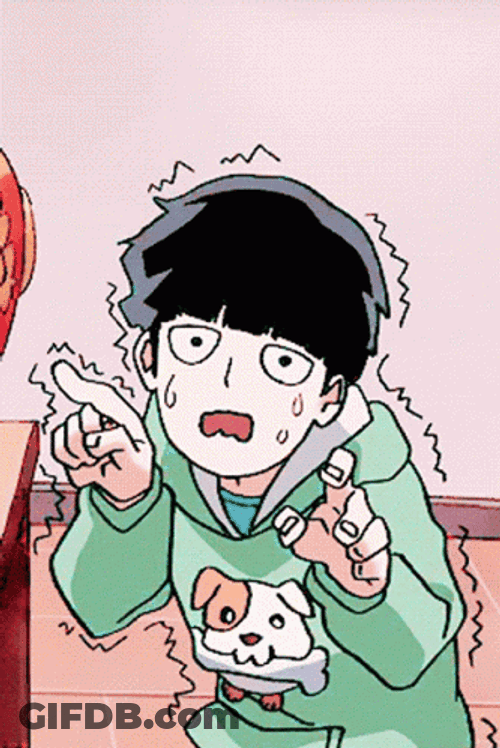 Nervous Mob Psycho 100 Kageyama Shaking GIF