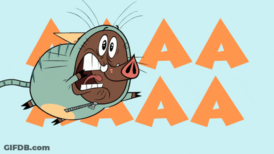 Nervous Pig Flies Screaming In Fear GIF