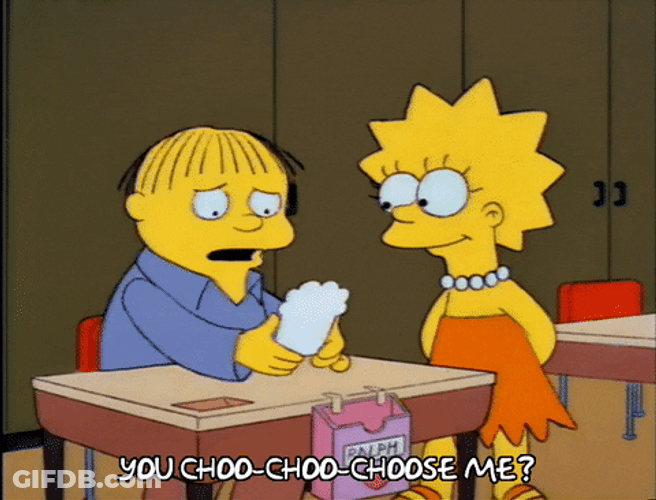 Nervous Ralph Wiggum Choose Me GIF