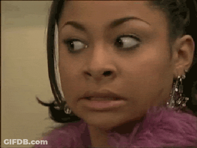 Nervous Raven Symone Gum Chewing GIF