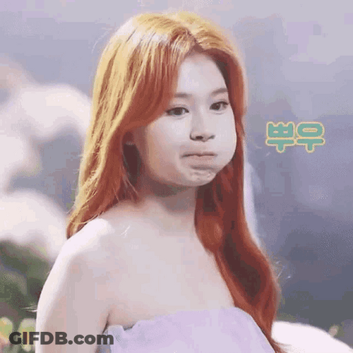 Nervous Sana Pouting Cutely GIF
