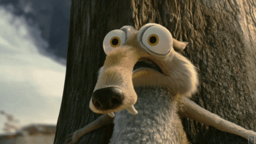 Nervous Scrat Ice Age GIF