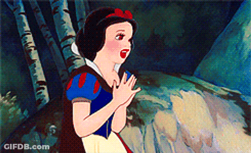Nervous Snow White GIF