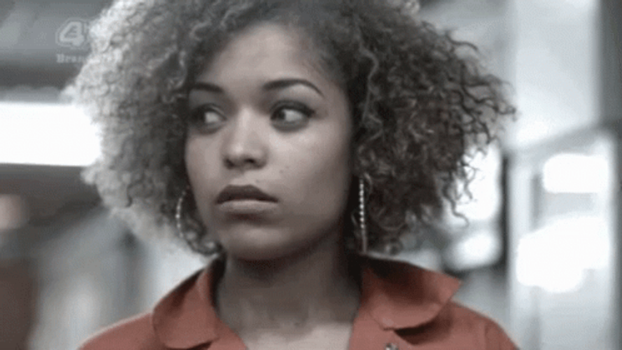 Nervous Squinting Antonia Thomas GIF