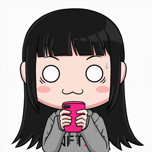Nervous Sweating Chibi Girl GIF