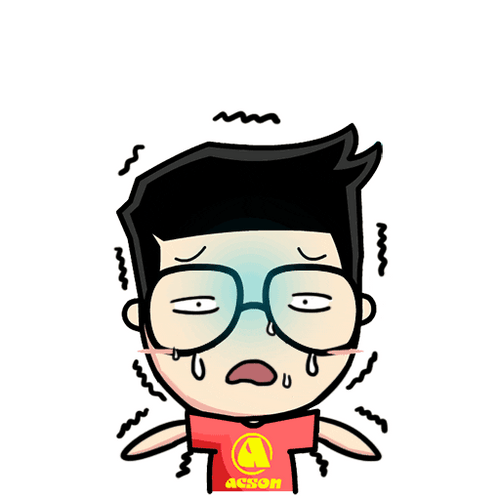 Nervous Sweating Chibi Guy GIF