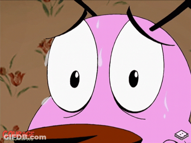 Nervous Sweating Courage The Coward Dog GIF