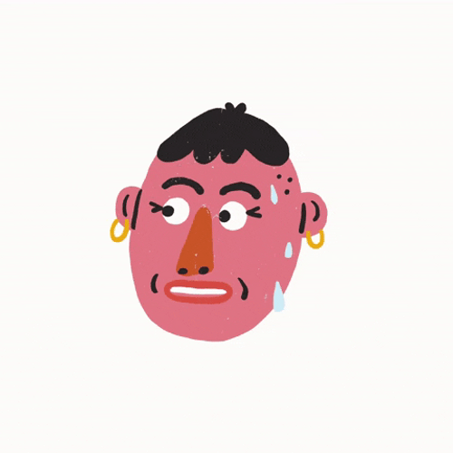 Nervous Sweating Pink Head GIF