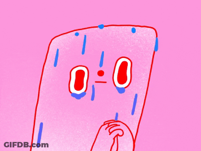 Nervous Sweating Pink Rectangle Praying GIF