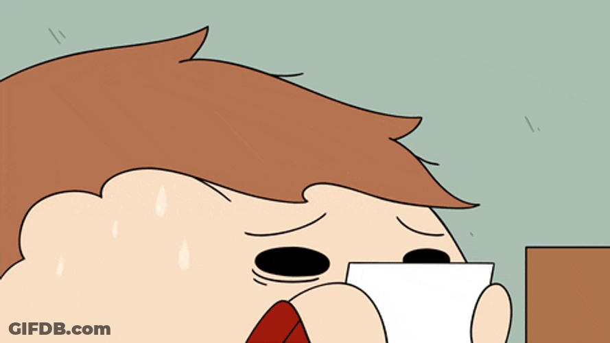Nervous Sweating Reading Paper GIF
