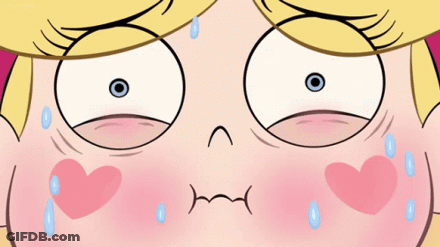 Nervous Sweating Star Butterfly GIF