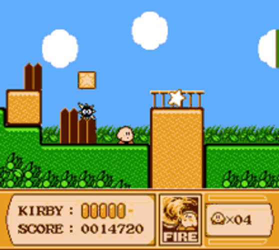 Nes Kirby Riding A Star GIF