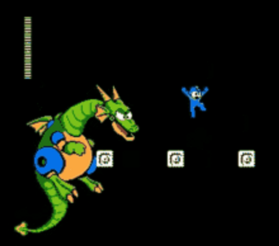 Nes Mega Man Dragon Fight GIF