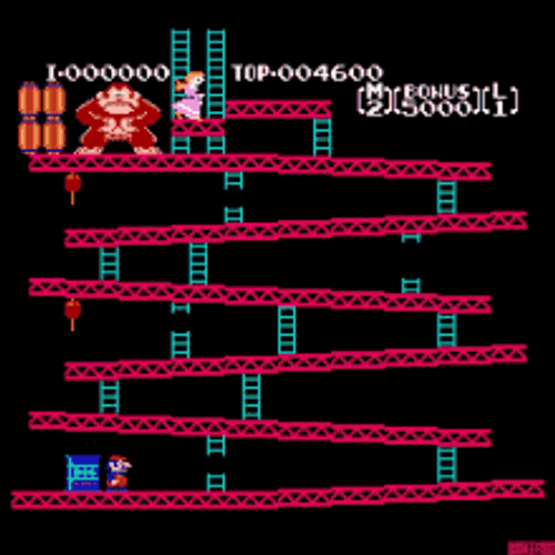 Nes Super Mario With Kong GIF