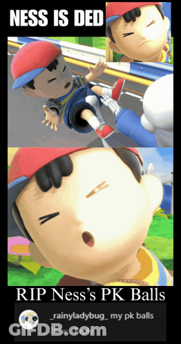 Ness Is Dead RIP Ness's PK Balls GIF