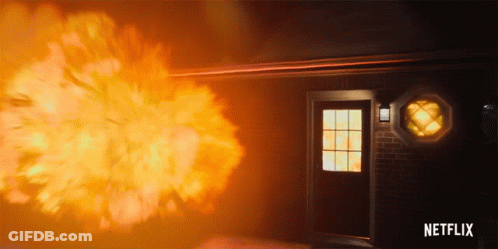 Netflix Ad Explosion In Front Of House GIF