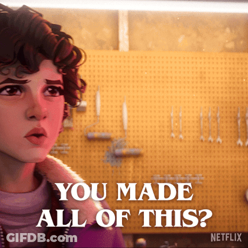 Netflix Ad Girl Asking If She Made All This GIF