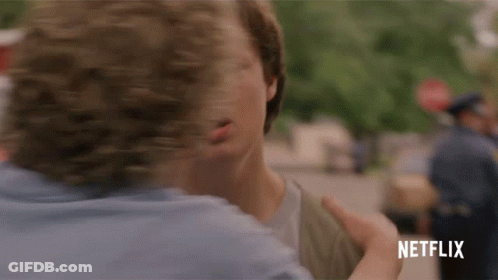Netflix Ad Man And Woman Hugging GIF