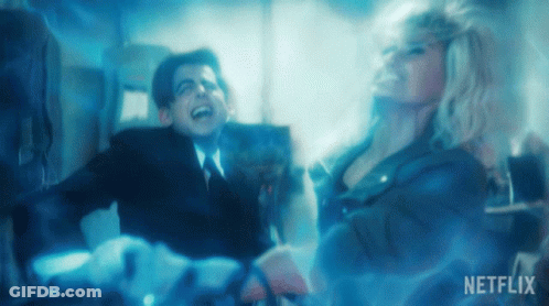 Netflix Ad Man And Woman Laughing GIF