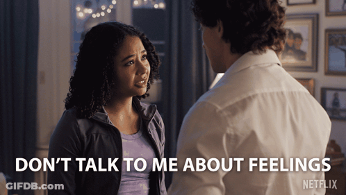 Netflix Ad Man And Woman Talking GIF