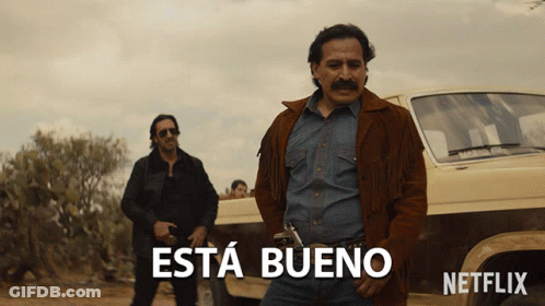 Netflix Ad Man Holding Gun GIF